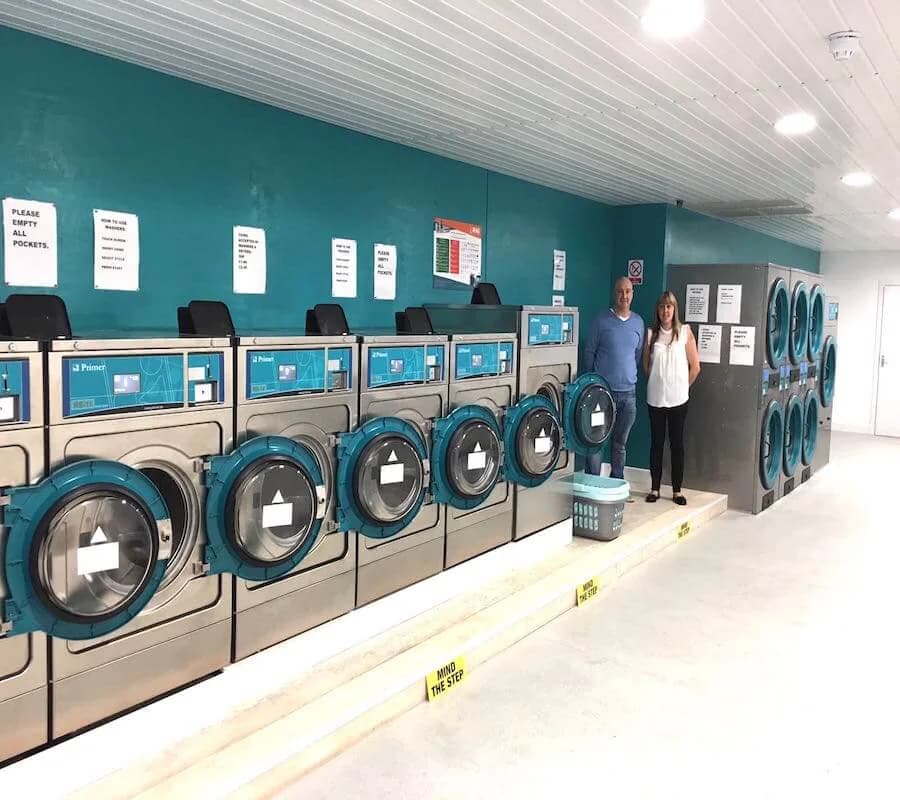 Coin-operated laundrette washing machines and dryers