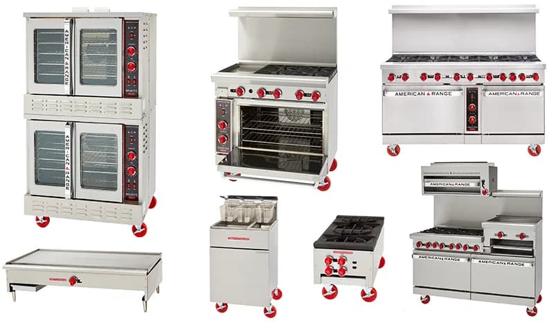 Commercial ovens, ranges, fryers and griddle equipment group