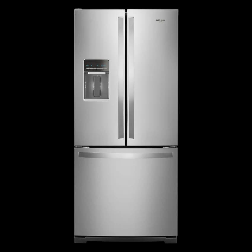 French door refrigerator ready for appliance service